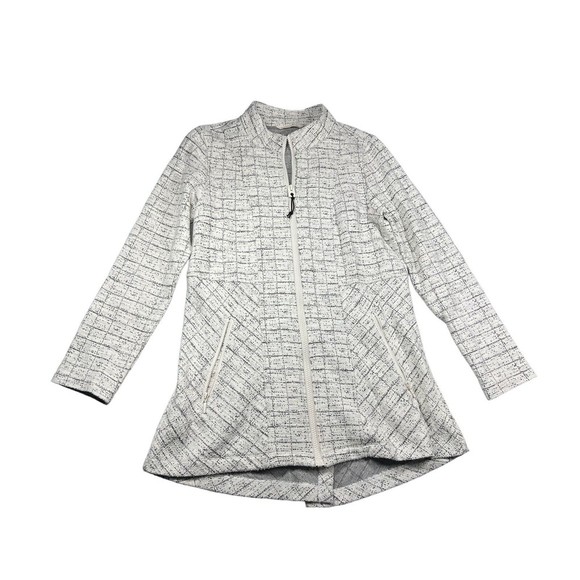 Soft Surroundings Sweater Womens S‎ Full Zip White Black Casual Ladies - Picture 1 of 5
